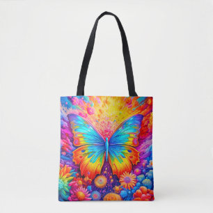 Farbige kreative Schmetterlingskunstillustration Tasche