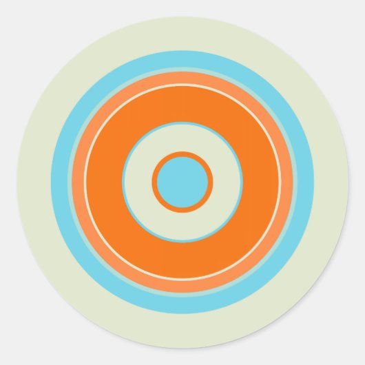 Farbige Kreise 03 Runder Aufkleber (Vorderseite)