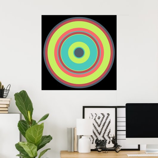 Farbige Kreise 04 Poster (Heimbüro)