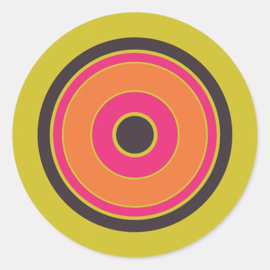 Farbige Kreise 06 Runder Aufkleber (Vorderseite)