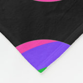 Farbige Kreise auf schwarz Fleecedecke (Ecke)