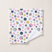 Farbige Kreise Badhandtuch Set (Waschlappen)