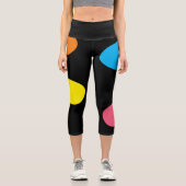 Farbige Kreise Capri Leggings (Vorderseite)