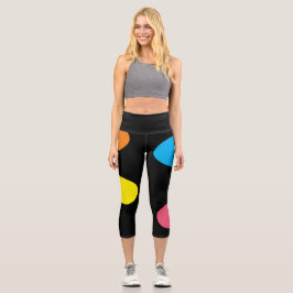 Farbige Kreise Capri Leggings