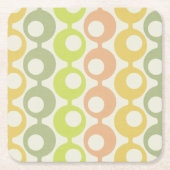 Farbige Kreise des Mitteljahrhunderts     Rechteckiger Pappuntersetzer (Vorderseite)