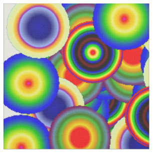 Farbige Kreise des psychedelischen Regenbogens des Stoff