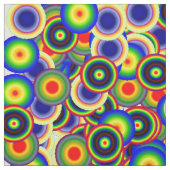 Farbige Kreise des psychedelischen Regenbogens des Stoff (Muster)