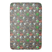 Farbige Kreise dunkler Textur Badematte (Vorderseite Vertikal)