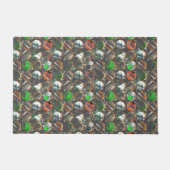 Farbige Kreise dunkler Textur Fußmatte (Vorderseite)