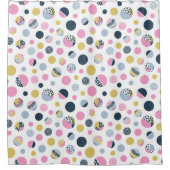 Farbige Kreise Duschvorhang (Vorderseite)