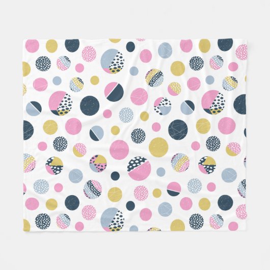 Farbige Kreise Fleecedecke (Vorderseite (Horizontal))