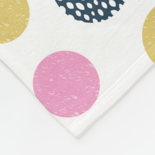 Farbige Kreise Fleecedecke (Ecke)