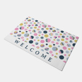 Farbige Kreise Fußmatte (Schrägansicht)