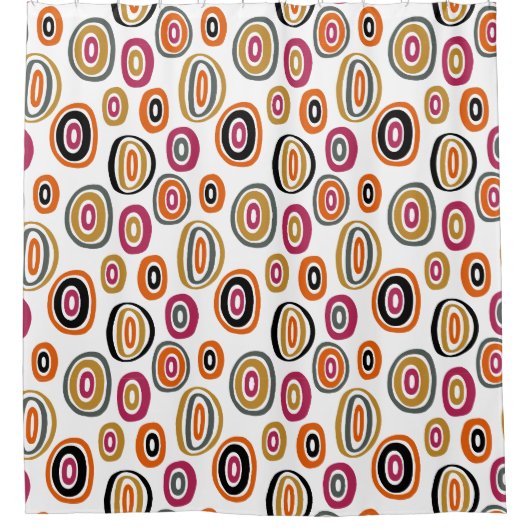 farbige Kreise, geometrische abstrakte Kunst Duschvorhang (Vorderseite)