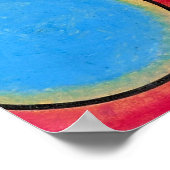 Farbige Kreise Geometrische Abstrakte Malerei Poster (Ecke)