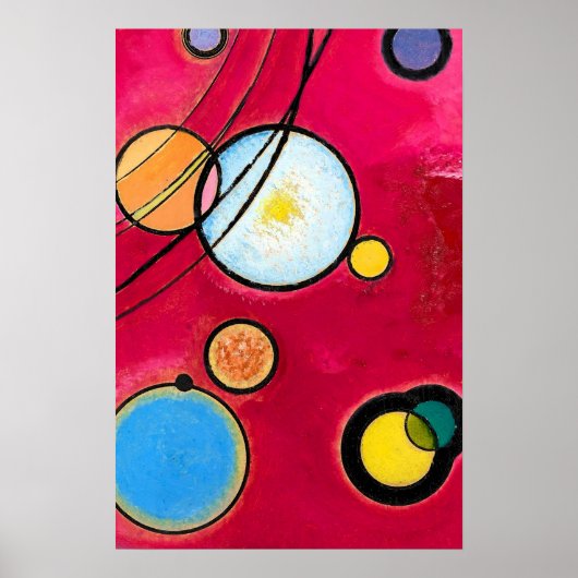 Farbige Kreise Geometrische Abstrakte Malerei Poster (Vorne)