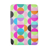 Farbige Kreise Geometrisches Muster Mitte Jahrhund Badematte (Vorderseite Vertikal)