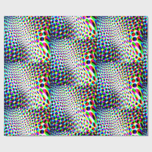 Farbige Kreise Geschenkpapier (Flach)