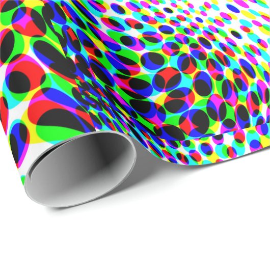 Farbige Kreise Geschenkpapier (Rolleneckpunkt)