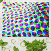 Farbige Kreise Geschirrtuch (Gefaltet)