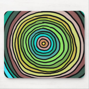 Farbige Kreise Grüne Mousepad