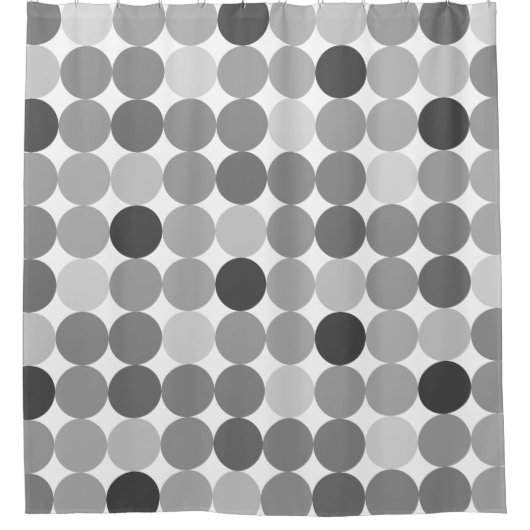 farbige Kreise in Pastellfarbe in Grau Duschvorhang (Vorderseite)