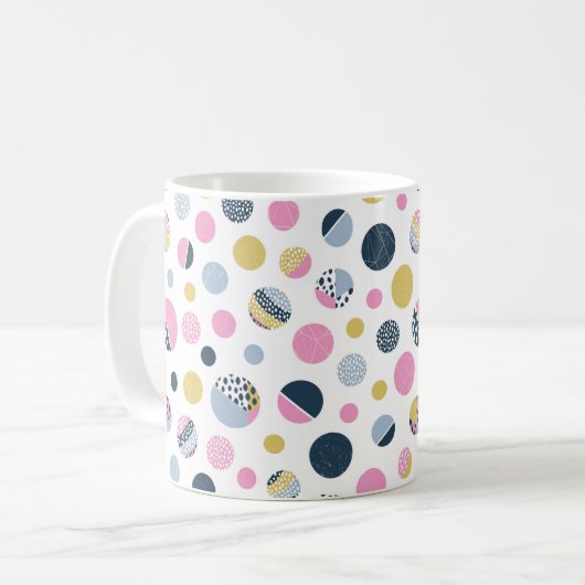 Farbige Kreise Kaffeetasse (Vorderseite Links)