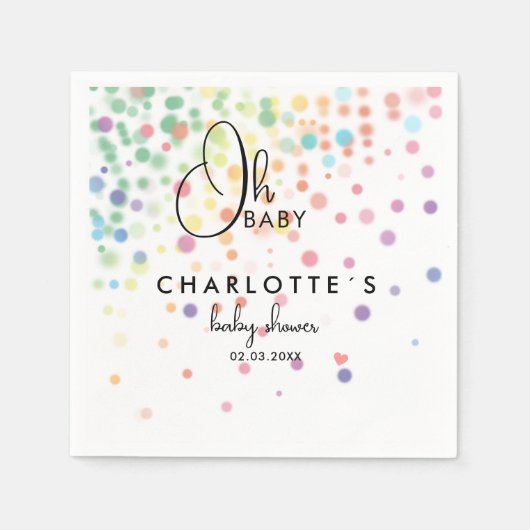 Farbige Kreise Kinderdusche Serviette (Vorderseite)
