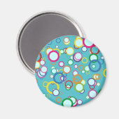 Farbige Kreise Magnet (Vorderseite/Rückseite)