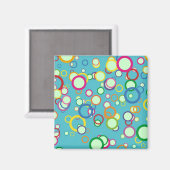 Farbige Kreise Magnet (Vorderseite/Rückseite)