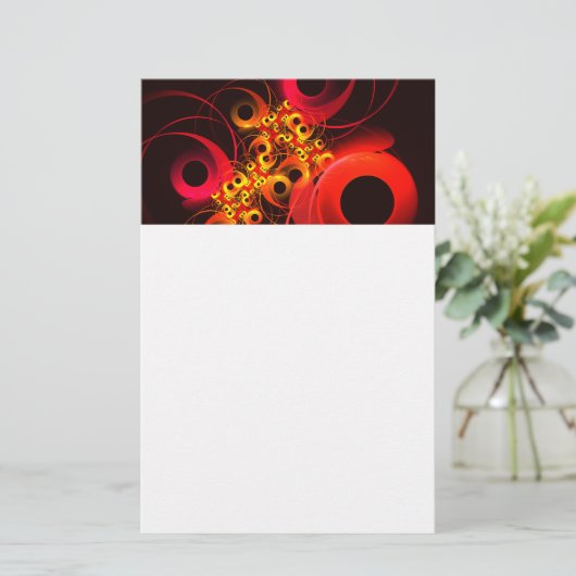 Farbige Kreise Modernes Abstraktes Kunstmuster #08 Briefpapier (Stehend Vorderseite)