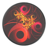 Farbige Kreise Modernes Abstraktes Kunstmuster #08 Eishockey Puck (Vorderseite)