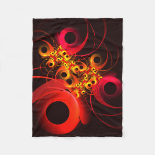 Farbige Kreise Modernes Abstraktes Kunstmuster #08 Fleecedecke