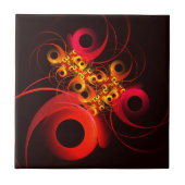 Farbige Kreise Modernes Abstraktes Kunstmuster #08 Fliese (Vorderseite)