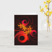 Farbige Kreise Modernes Abstraktes Kunstmuster #08 Karte (Gelbe Blume)