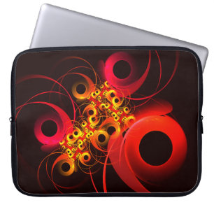 Farbige Kreise Modernes Abstraktes Kunstmuster #08 Laptopschutzhülle