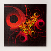 Farbige Kreise Modernes Abstraktes Kunstmuster #08 Puzzle (Horizontal)