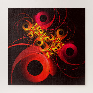 Farbige Kreise Modernes Abstraktes Kunstmuster #08 Puzzle