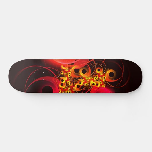 Farbige Kreise Modernes Abstraktes Kunstmuster #08 Skateboard (Horizontal)