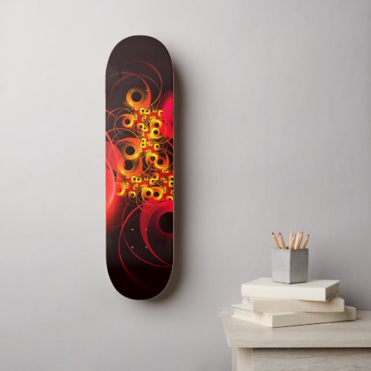 Farbige Kreise Modernes Abstraktes Kunstmuster #08 Skateboard (Wandkunst)