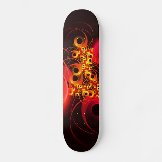 Farbige Kreise Modernes Abstraktes Kunstmuster #08 Skateboard (Vorderseite)