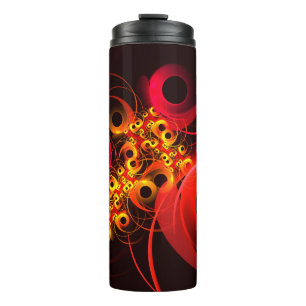 Farbige Kreise Modernes Abstraktes Kunstmuster #08 Thermosbecher