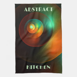 Farbige Kreise Modernes Abstraktes Kunstmuster #18 Geschirrtuch