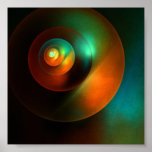 Farbige Kreise Modernes Abstraktes Kunstmuster #18 Poster (Vorne)