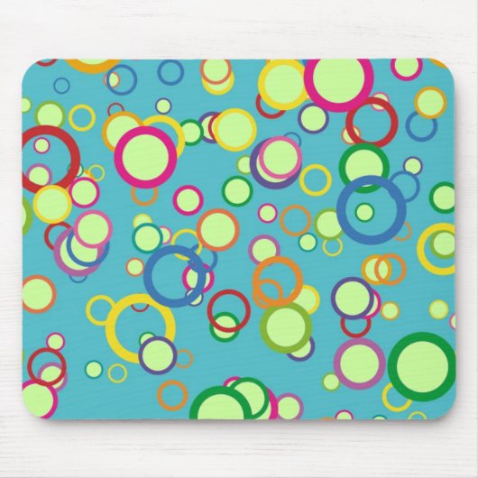 Farbige Kreise Mousepad (Vorne)