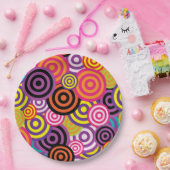 Farbige Kreise Pappteller (Party)