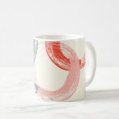Farbige Kreise Pinsel Texturmuster Kaffeetasse (VorderseiteRechts)
