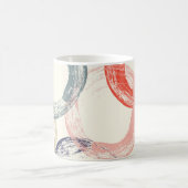 Farbige Kreise Pinsel Texturmuster Kaffeetasse (Mittel)