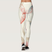 Farbige Kreise Pinsel Texturmuster Leggings (Rückseite)