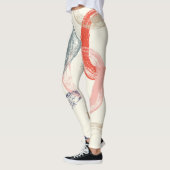 Farbige Kreise Pinsel Texturmuster Leggings (Links)